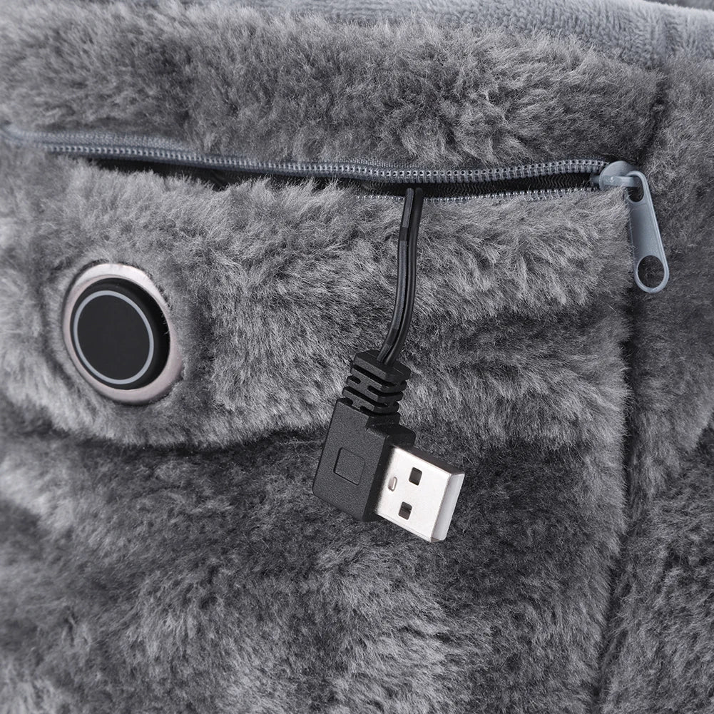  USB Heated slippers women men - plush inner slippers for warm feet-6