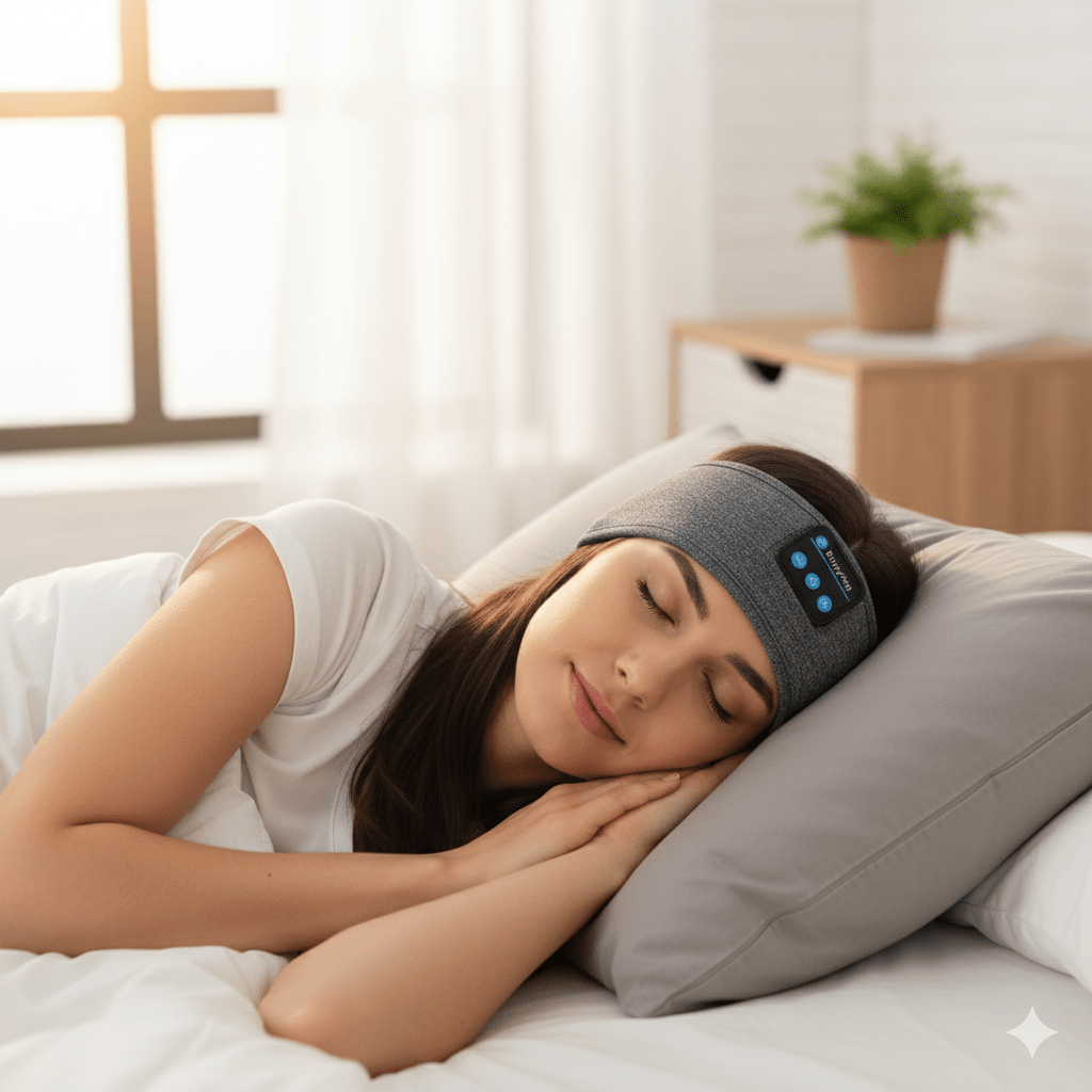 DREAMSYNC – Masque de sommeil Bluetooth pour un sommeil relaxant et confortable