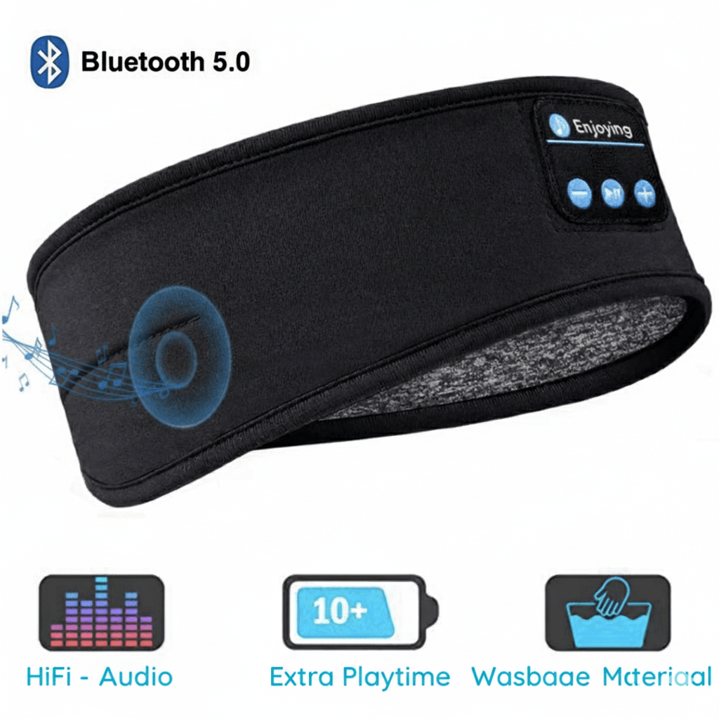 DREAMSYNC – Bluetooth Slaapmasker voor Ontspannende Slaap & Comfort