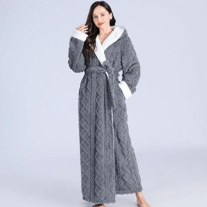 Cozy Haven - Plush Long Hooded Robe with Pockets, Soft & Water-Absorbing 6