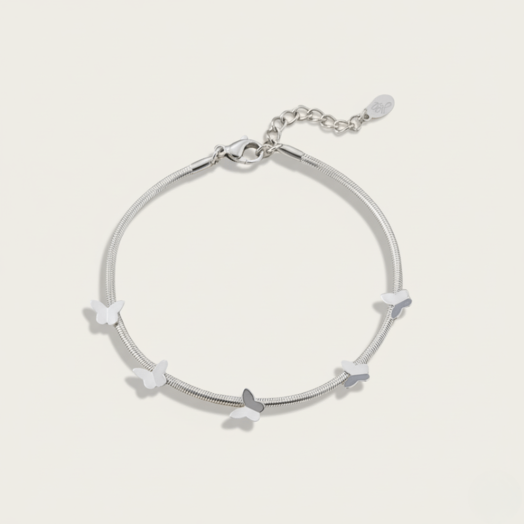 Drift Vlinder Zilveren Bedelarmband