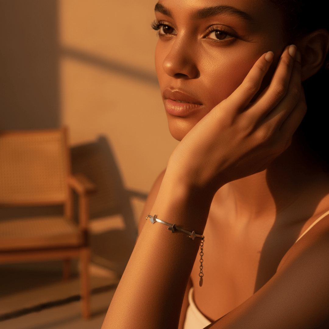 Drift Vlinder Zilveren Bedelarmband