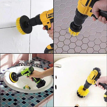 3-Piece Drill Brush Set for Efficient Cleaning – Versatile Scrub Brushes for Tiles, Toilets, and Glass Doors-4