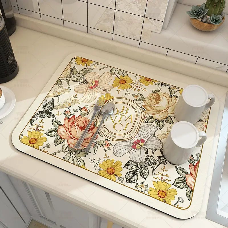DRYSLATE – Super Absorbent Diatomite Kitchen Draining Mat for Quick Drying 8