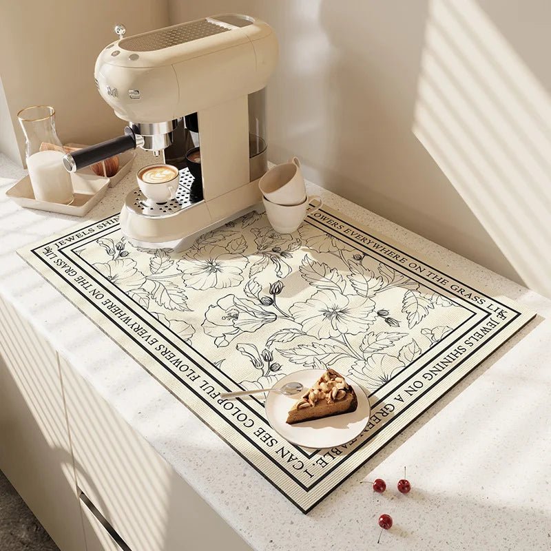 DRYSLATE – Super Absorbent Diatomite Kitchen Draining Mat for Quick Drying 7