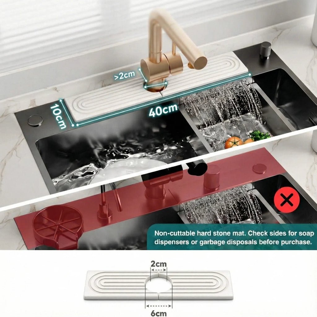 DRYSTONE – Ultra-Absorbent Diatomite Drying Mat for Cleaner Sink Spaces 2