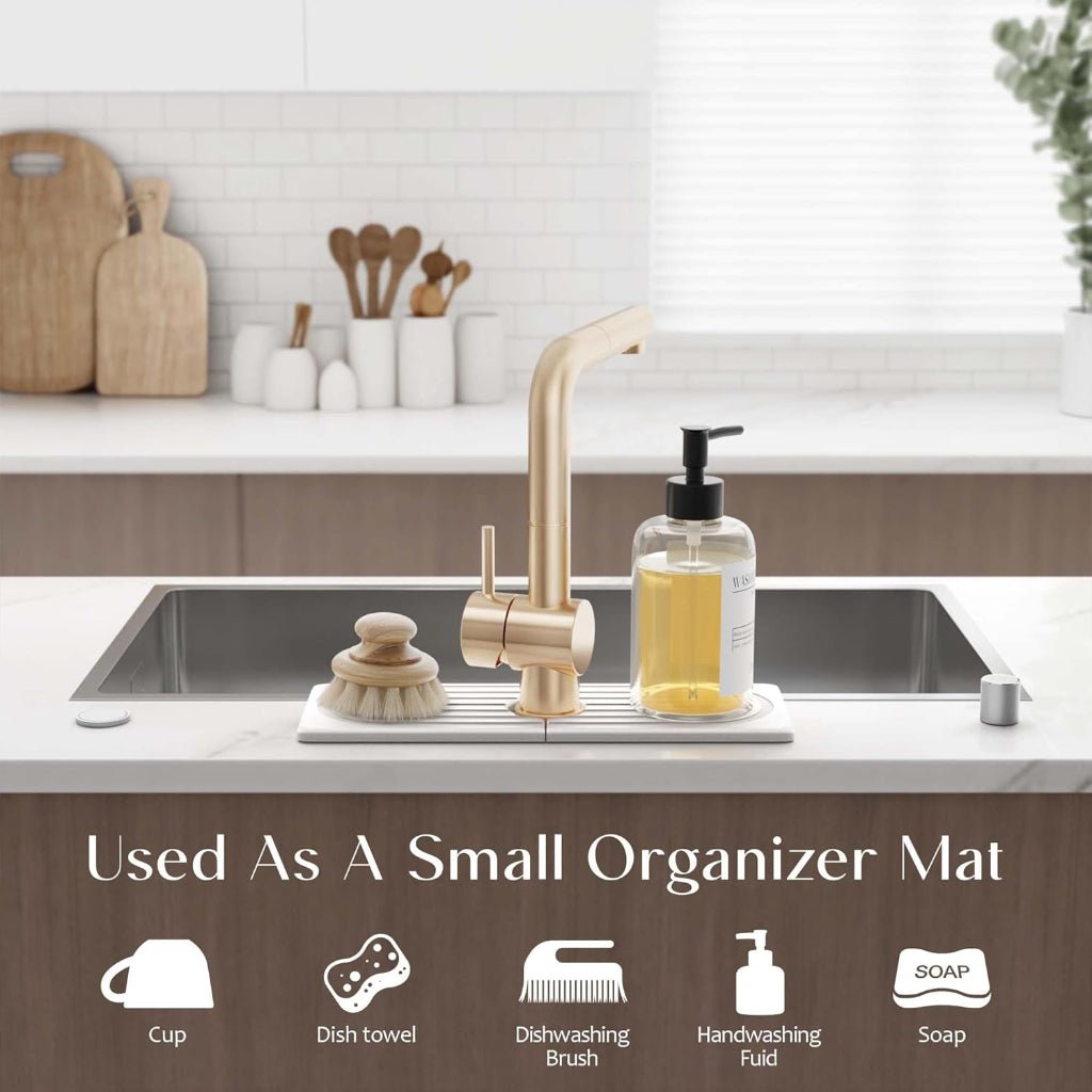 DRYSTONE – Ultra-Absorbent Diatomite Drying Mat for Cleaner Sink Spaces 4