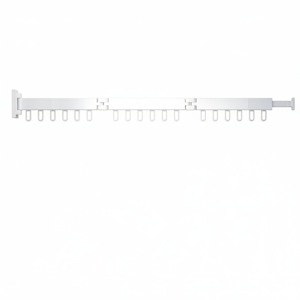 HANGSAVE – Wall-Mounted Retractable Clothes Dryer with Folding Hanger Design 9