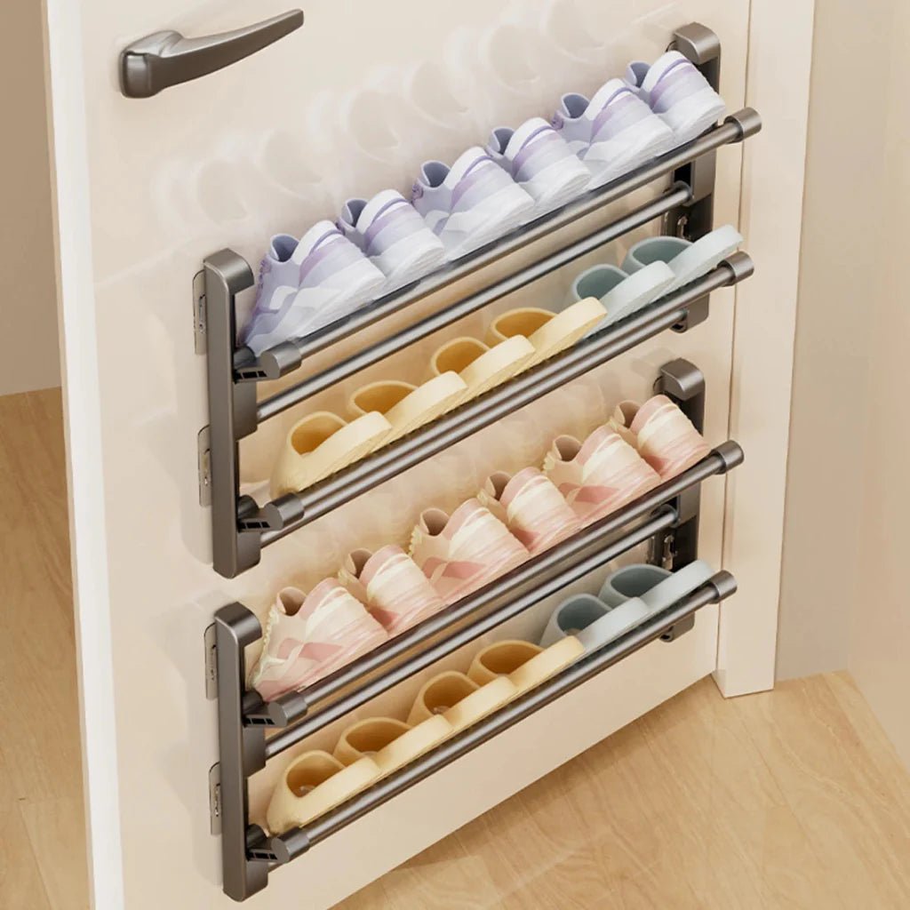 DRYFOOT WALL – Seinään kiinnitettävä kenkäteline, jossa nopea kuivatus ja vedenpoisto