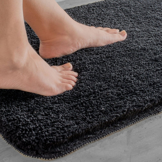 Alfombrilla de baño Luxura UltraSoft | Alfombra de baño de microfibra superabsorbente con respaldo antideslizante