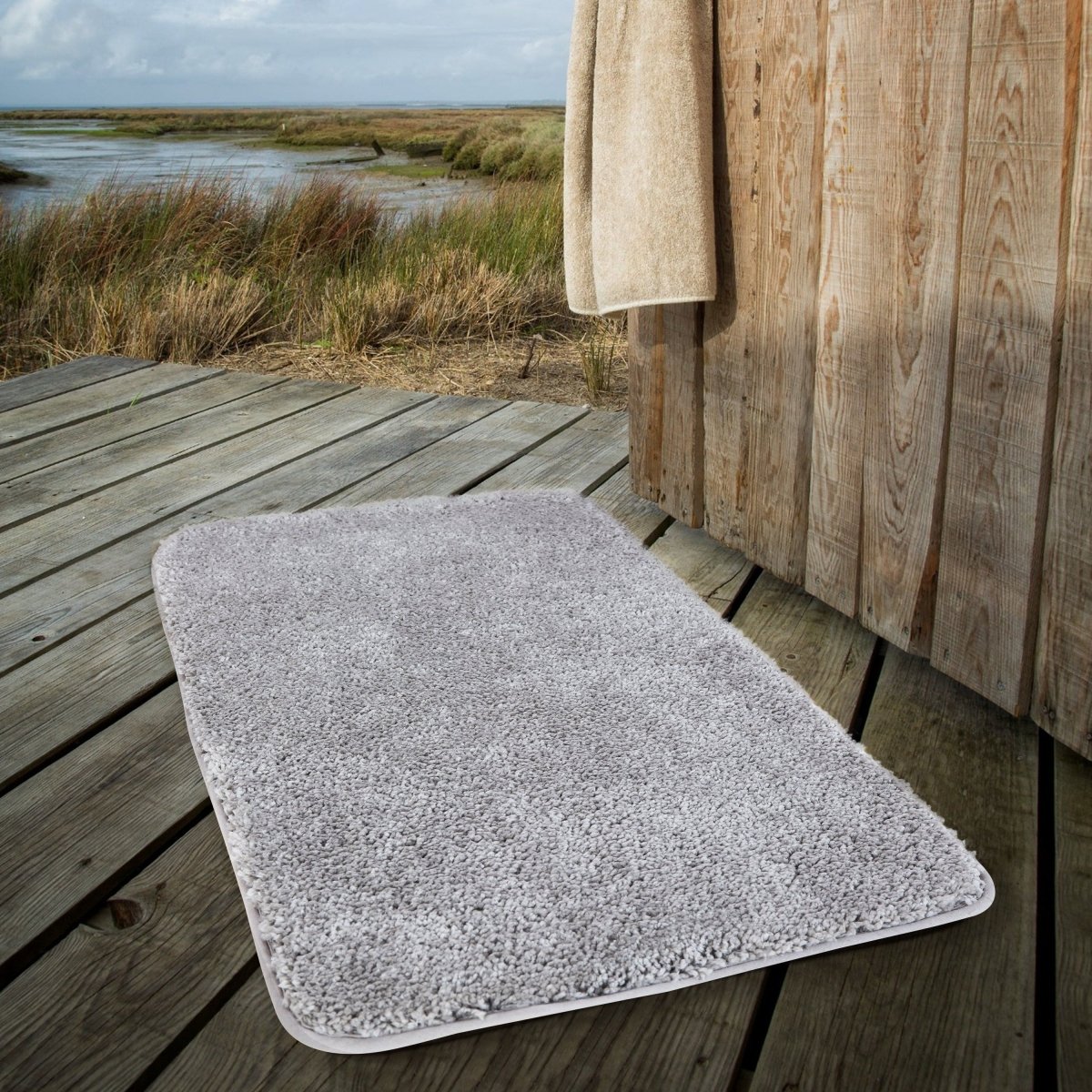 Alfombrilla de baño Luxura UltraSoft | Alfombra de baño de microfibra superabsorbente con respaldo antideslizante