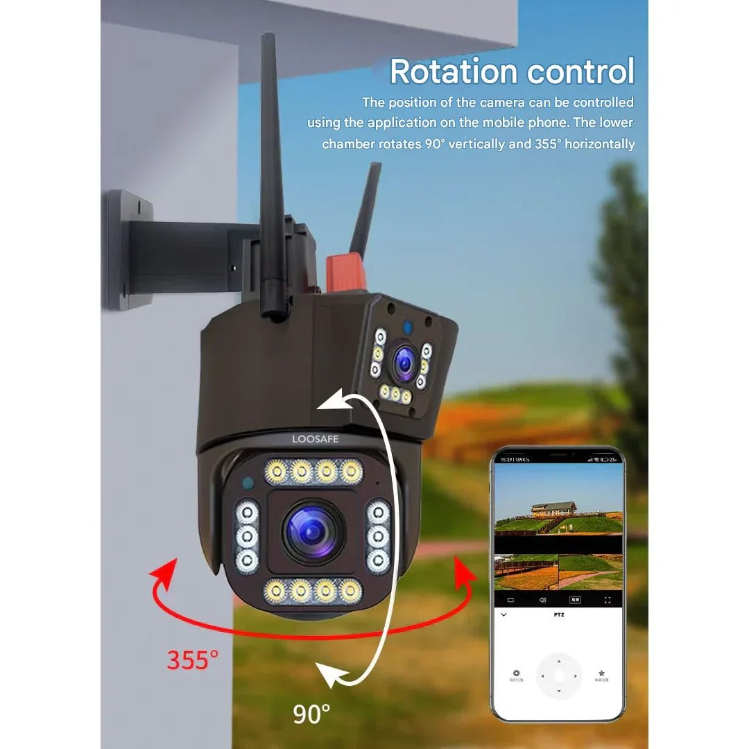 DUALGUARD SOLAR 4K – Wireless Outdoor Security Camera with Solar Panel & 10x Zoom