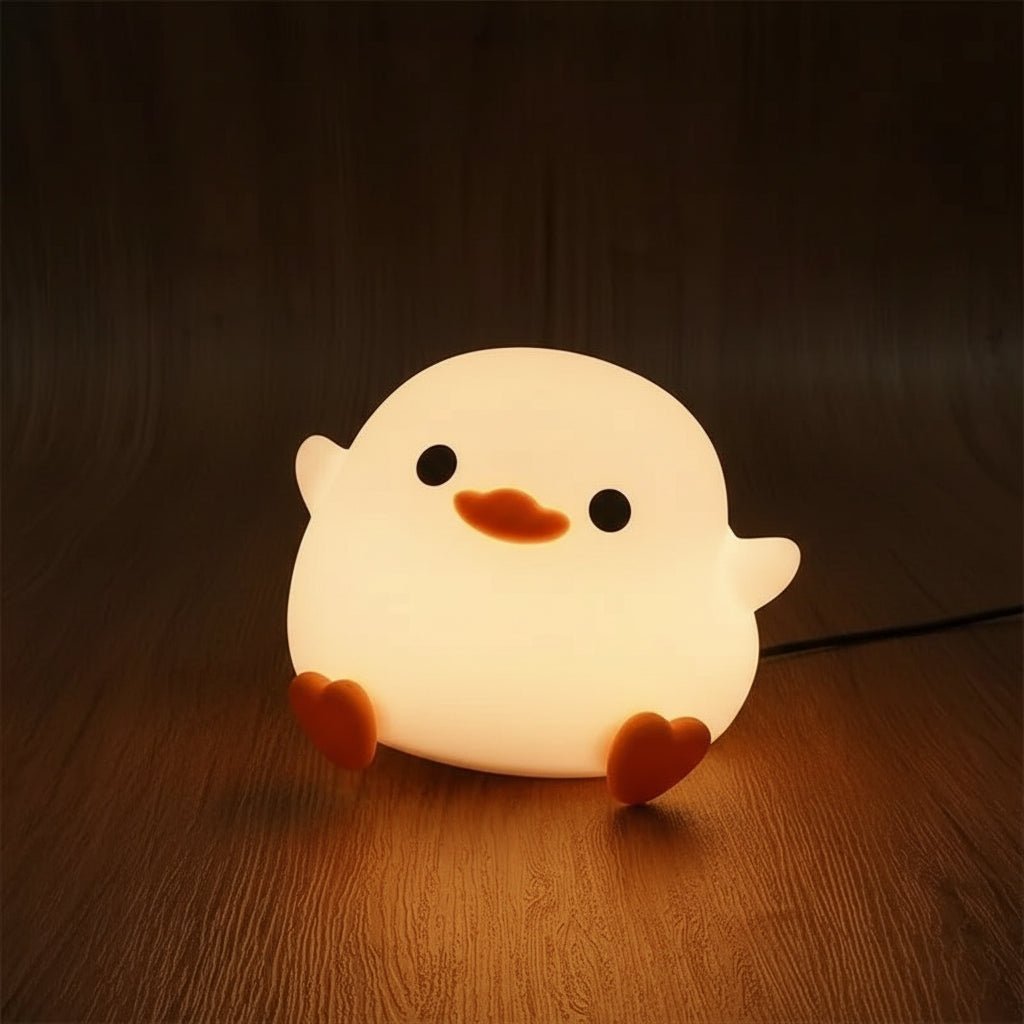 DUCKYGLOW – Cute Duck LED Night Light with Touch Sensor Silicone Lamp for Kids 2