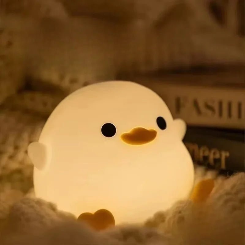 DUCKYGLOW – Cute Duck LED Night Light with Touch Sensor Silicone Lamp for Kids 0