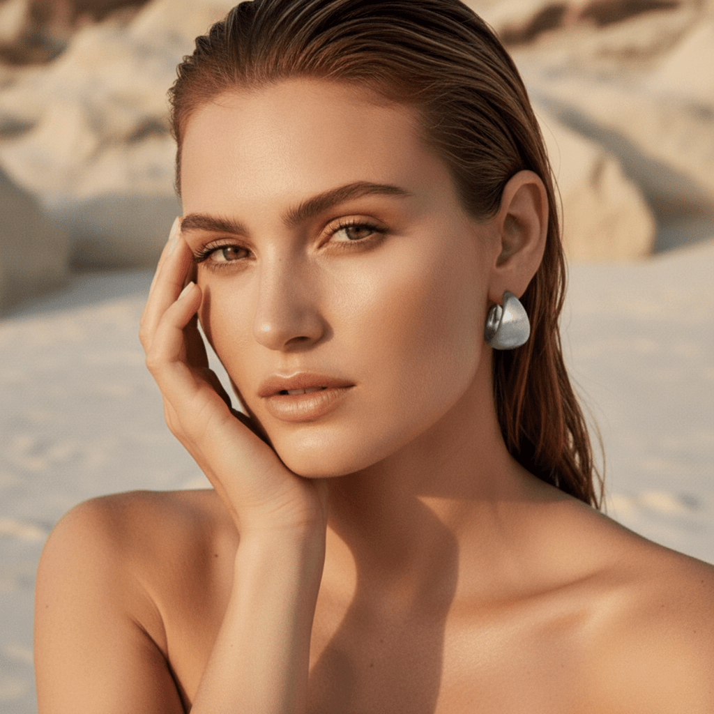 Dune Dome Zilveren Oorbellen