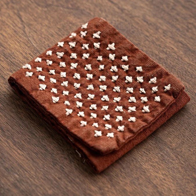 EARTHCHA – Handmade Cotton Linen Dishcloth for Japanese Tea Rituals