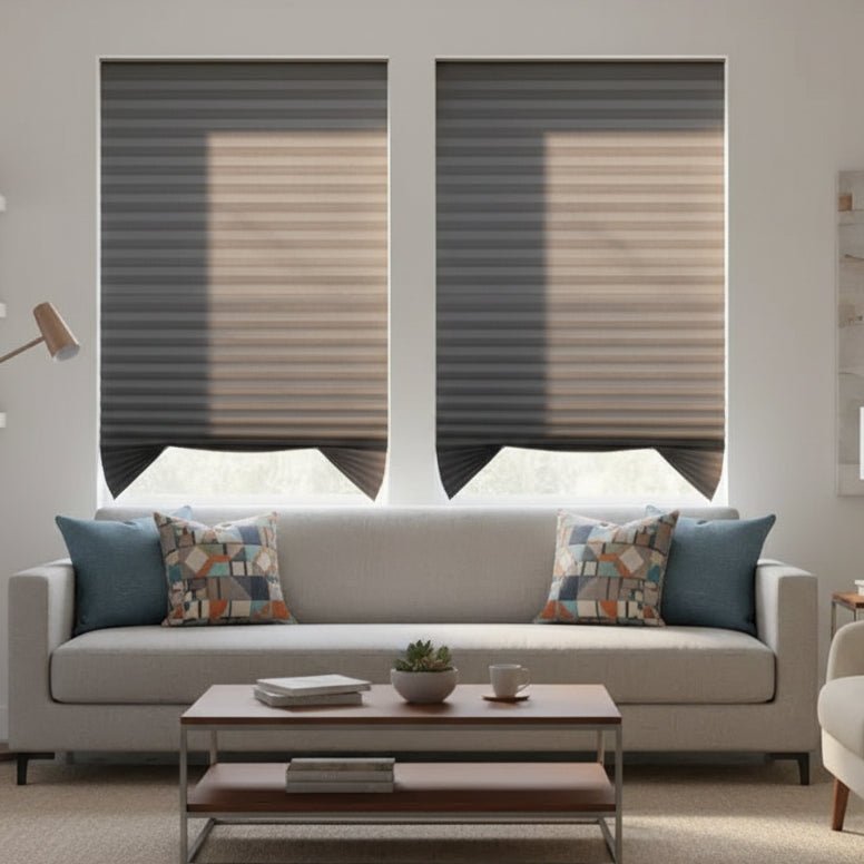 PRIVASHADE – Self-Adhesive Pleated Blackout Window Shades for Light & UV Blocking 0
