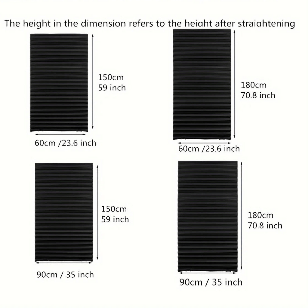 PRIVASHADE – Self-Adhesive Pleated Blackout Window Shades for Light & UV Blocking 4