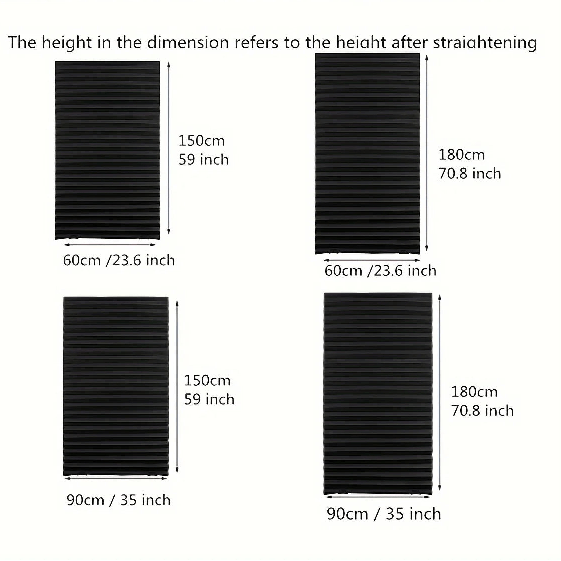 PRIVASHADE – Self-Adhesive Pleated Blackout Window Shades for Light & UV Blocking 4