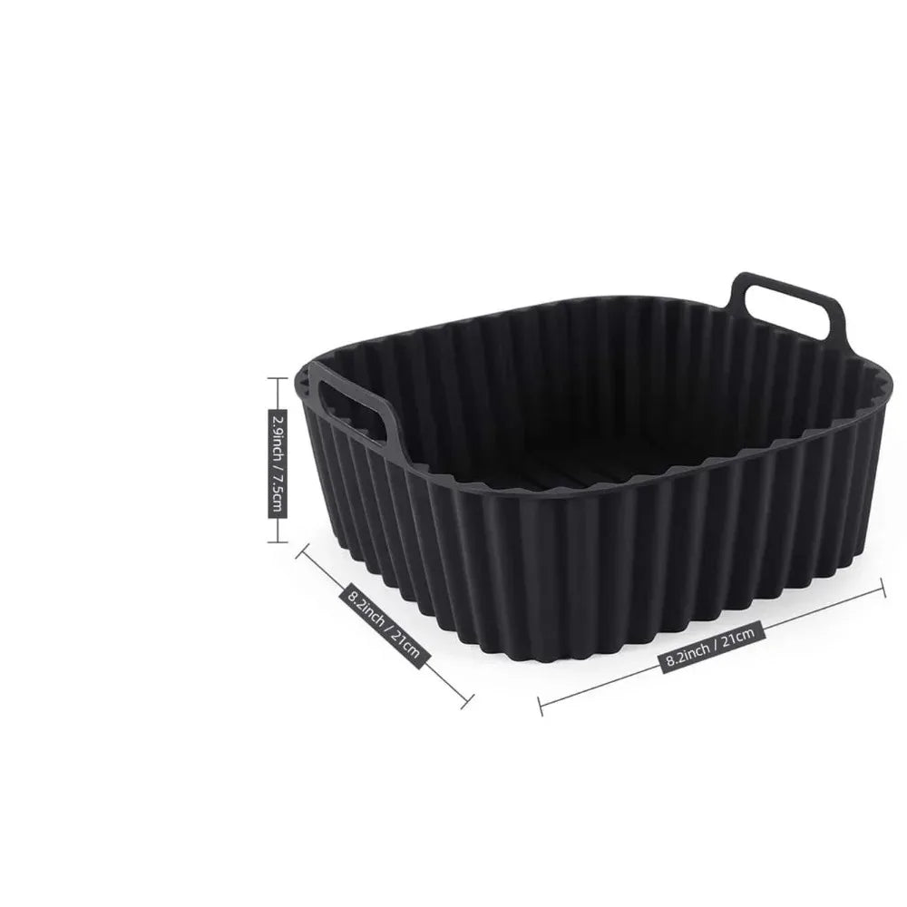 EASYFRY LINER – Tappetini quadrati antiaderenti in silicone premium per friggitrice ad aria da 4–7 QT