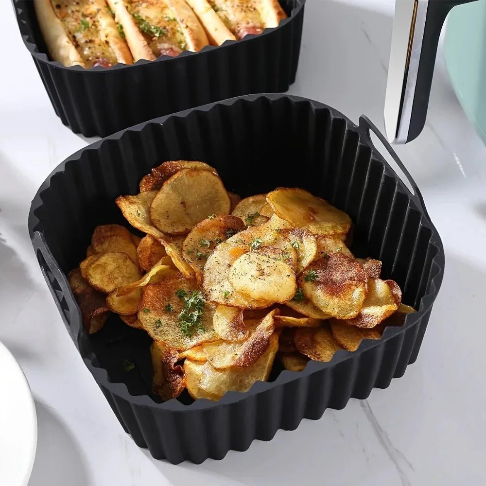 EASYFRY LINER – Tappetini quadrati antiaderenti in silicone premium per friggitrice ad aria da 4–7 QT