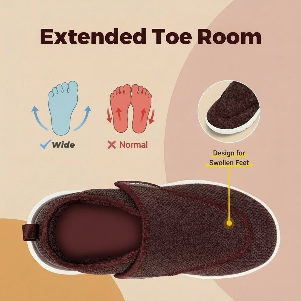 WALKORA – Extra Wide Women’s Walking Shoes with Adjustable Velcro Strap 4