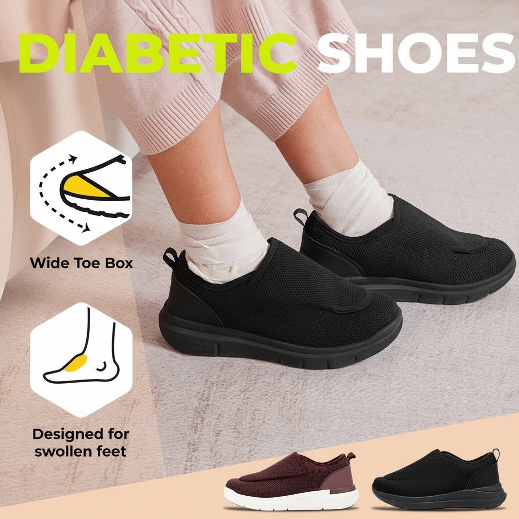 WALKORA – Extra Wide Women’s Walking Shoes with Adjustable Velcro Strap 3