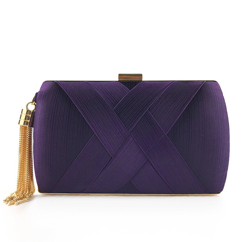 Dinner Satin Fashion Tassel Clutch 11
