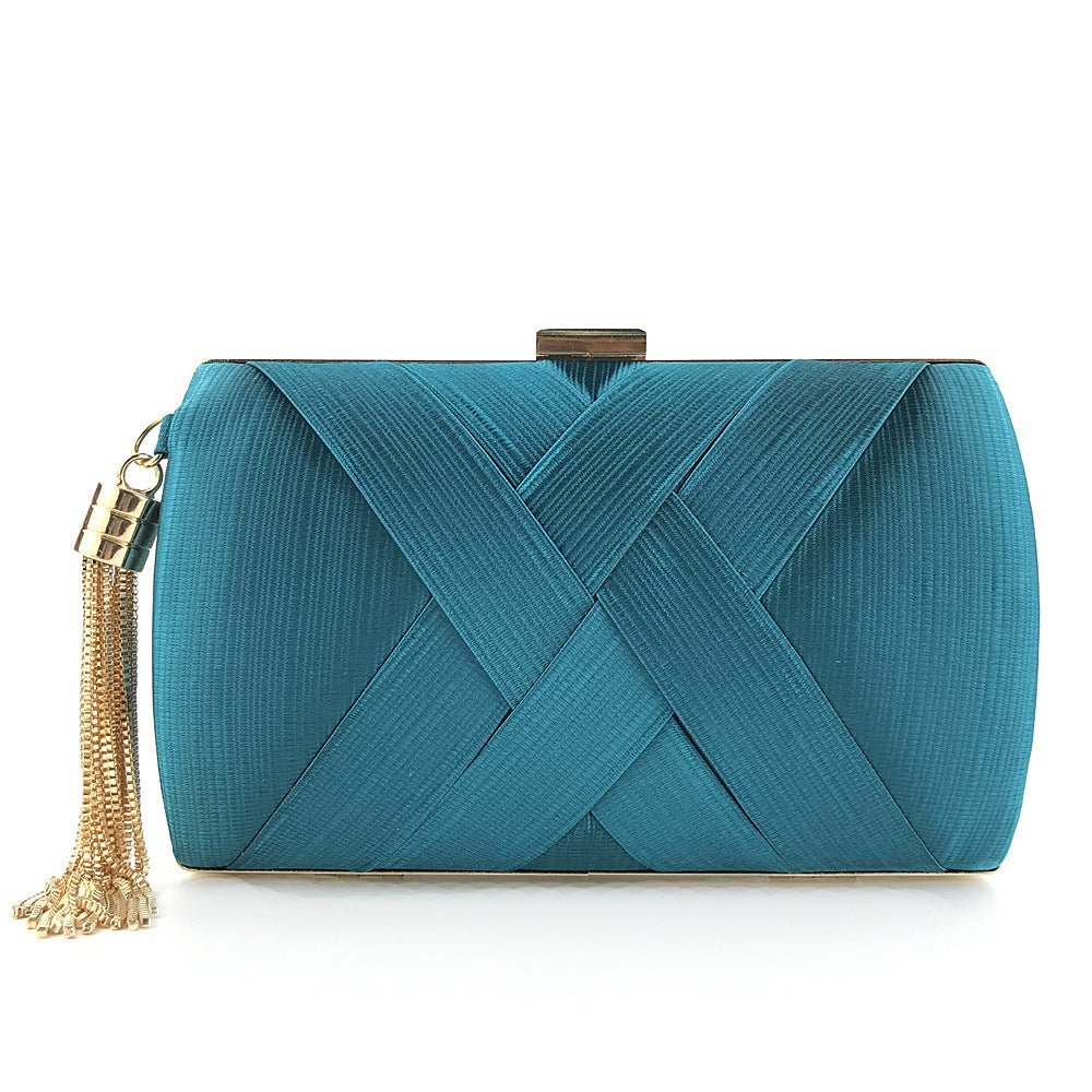 Dinner Satin Fashion Tassel Clutch 14