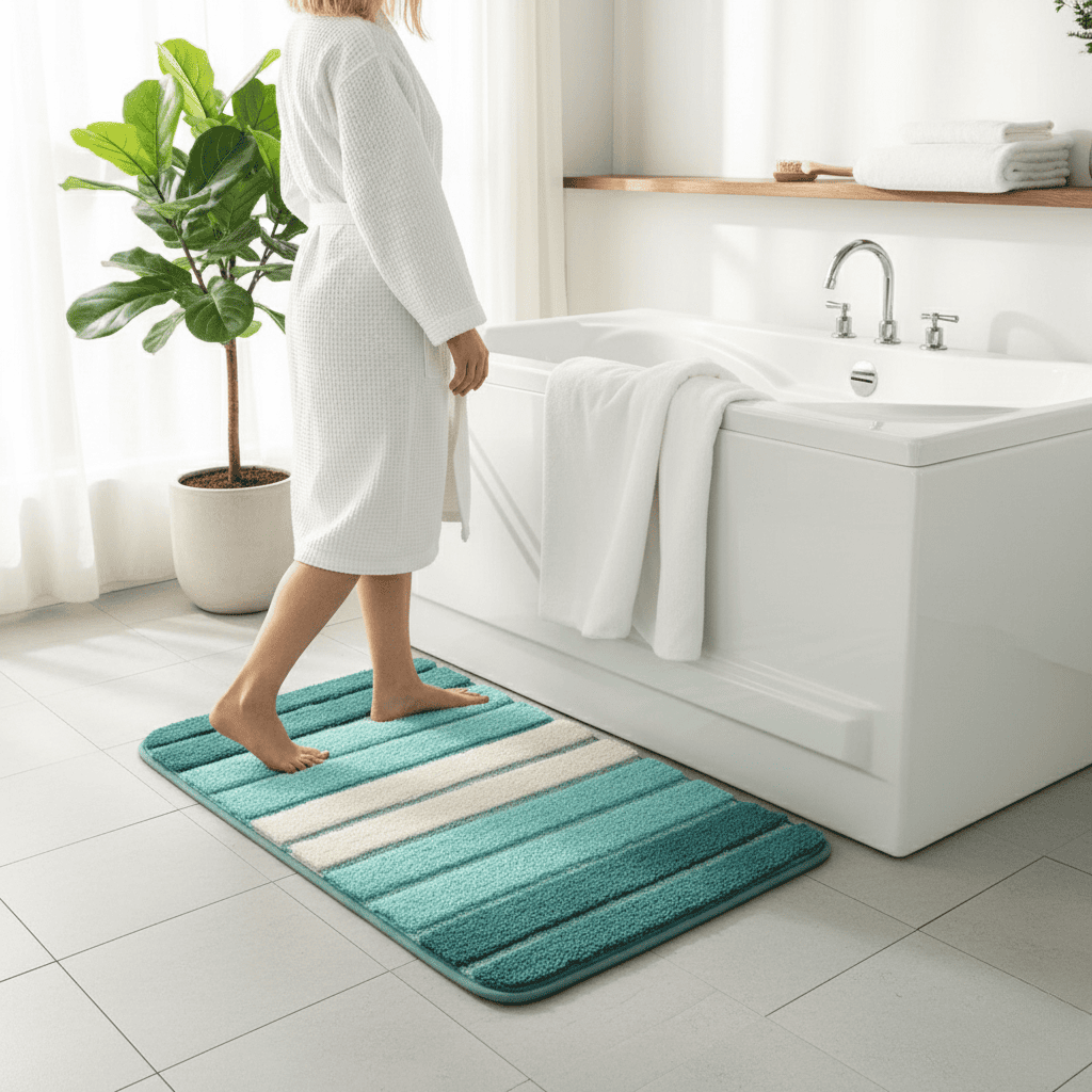ECOFLOOR – Antislip Organische Badmat voor Luxe Badkamercomfort