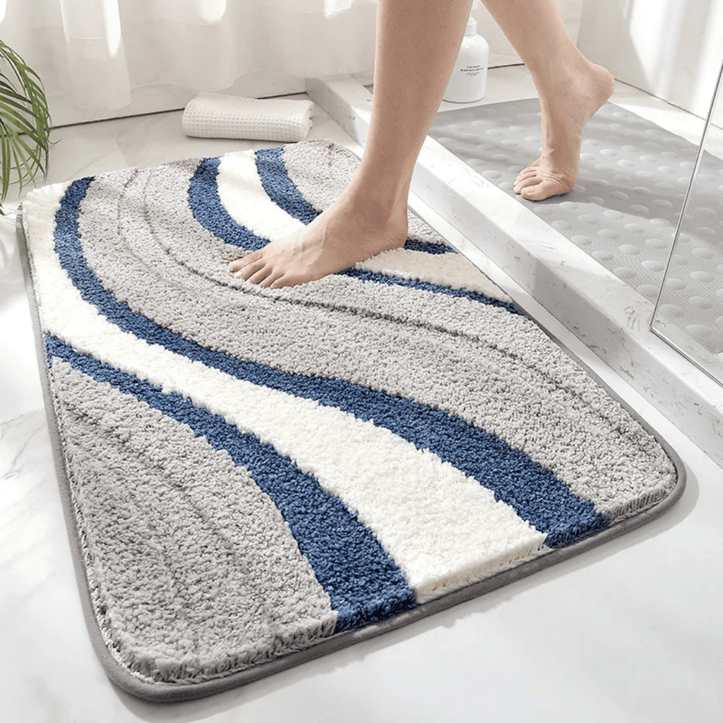 Velura Organic Microfiber Bath Rug - Ultra-Soft, Non-Slip, Quick Drying Bathroom Mat 1