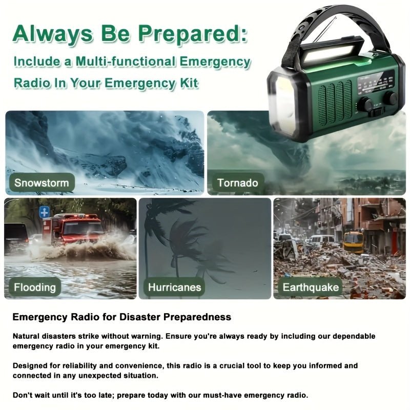 ECOPOWER RADIO – Emergency Radio with Flashlight, USB Charger & Solar Power