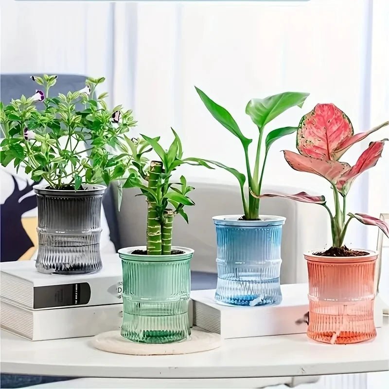 Eco-Friendly Self-Watering Indoor Planter - Double Layer Hydroponic Flower Pot 0