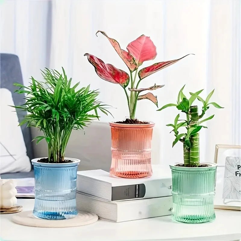 Eco-Friendly Self-Watering Indoor Planter - Double Layer Hydroponic Flower Pot 1