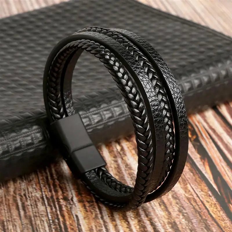 EDGEKNOT – Minimal Braided Men’s Bracelet with Engravable Metal Accent