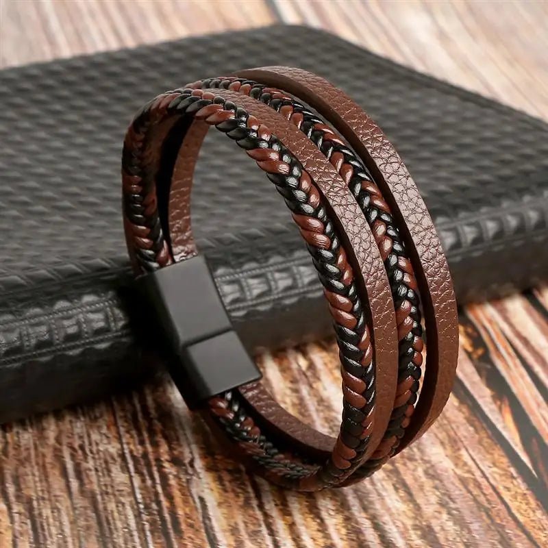 EDGEKNOT – Minimal Braided Men’s Bracelet with Engravable Metal Accent
