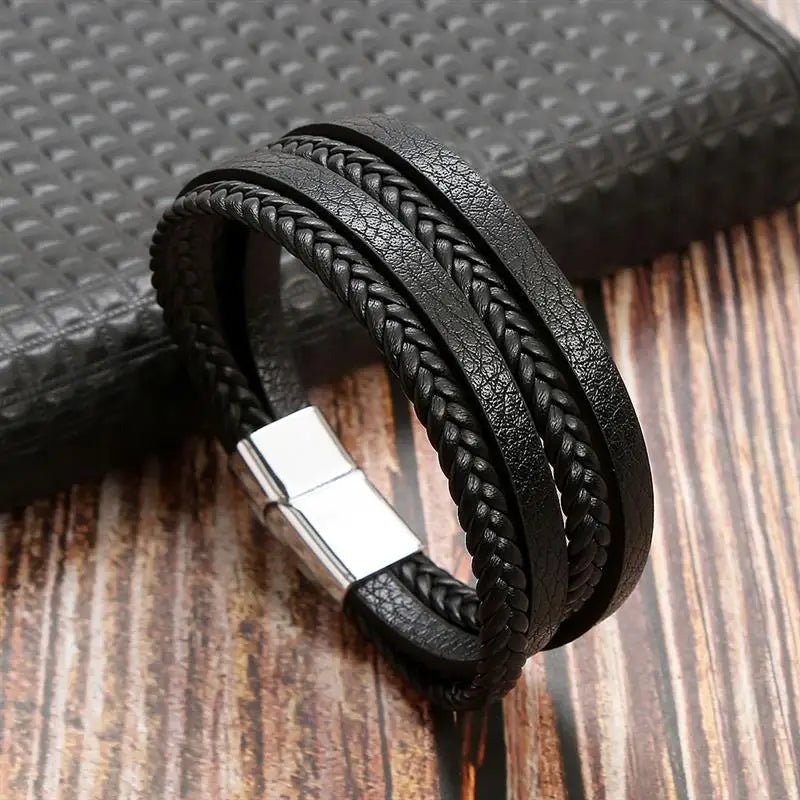 EDGEKNOT – Minimal Braided Men’s Bracelet with Engravable Metal Accent