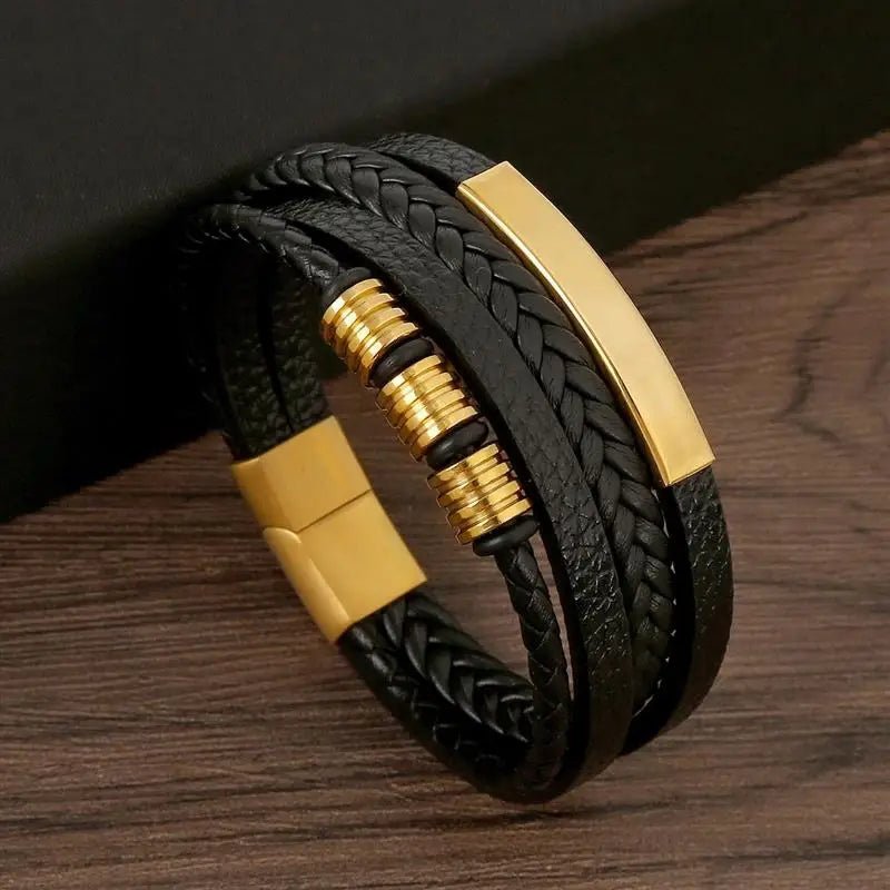 EDGEKNOT – Minimal Braided Men’s Bracelet with Engravable Metal Accent