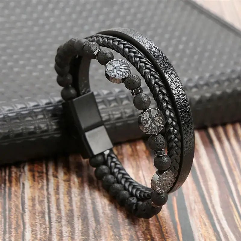 EDGEKNOT – Minimal Braided Men’s Bracelet with Engravable Metal Accent
