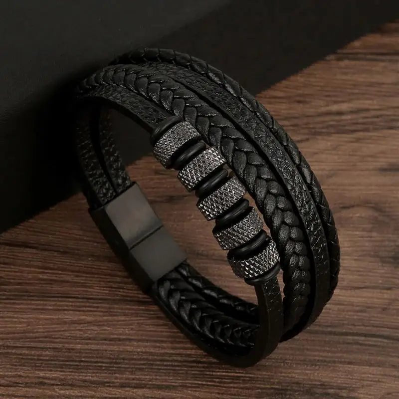 EDGEKNOT – Minimal Braided Men’s Bracelet with Engravable Metal Accent