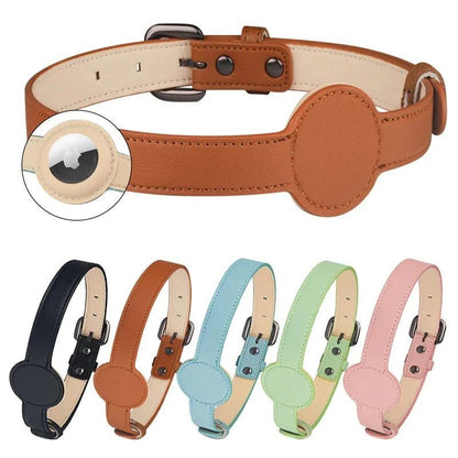 EDOUARD – Coleira Elegante para Cão com Suporte Integrado para Airtag
