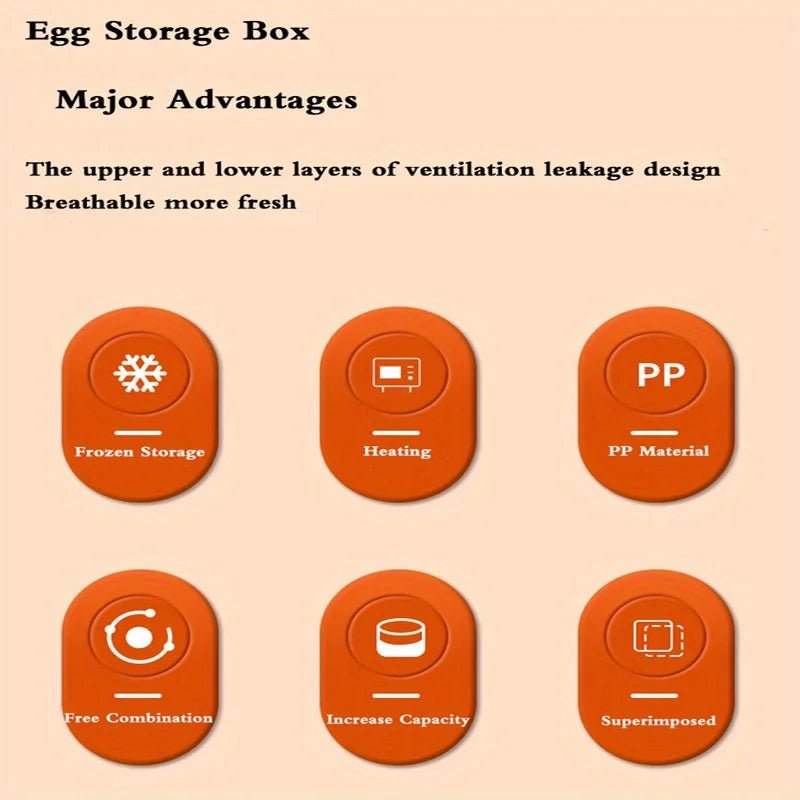 EGGSTACK – 2-layer refrigerator egg box with drawers and a 32-egg capacity 5