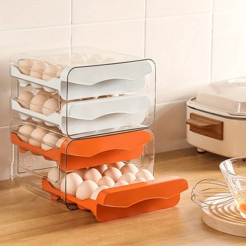 EGGSTACK – 2-layer refrigerator egg box with drawers and a 32-egg capacity 4