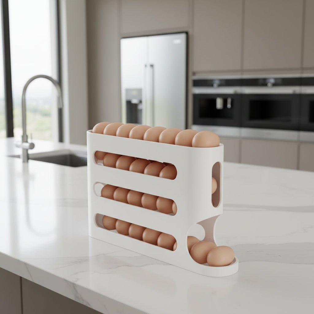 EGGSTAGE – 4-layer automatic egg dispenser for refrigerator organization 0