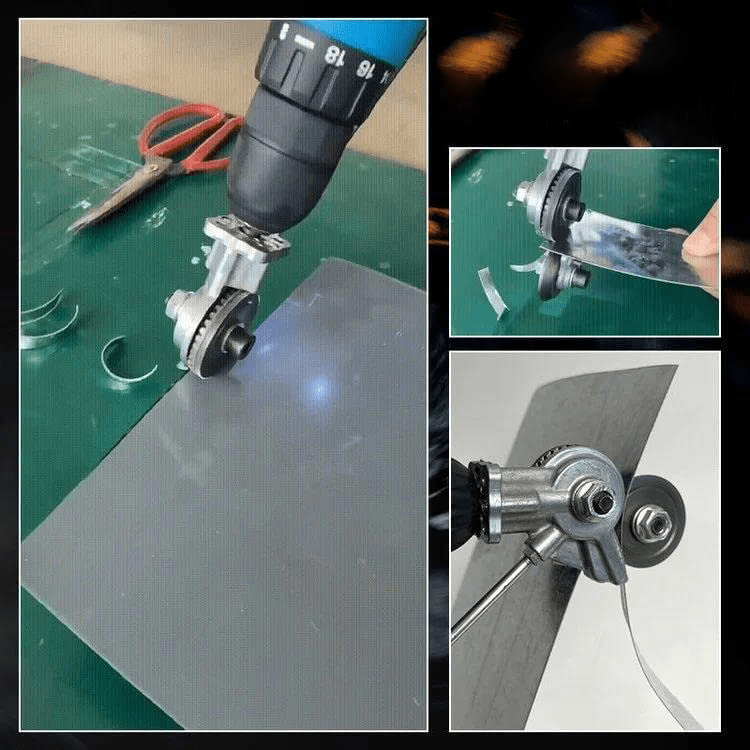 Electric Plate Cutter Attachment for Standard Drills - Safe, Efficient Cutting Tool with Durable Aluminum Alloy-6