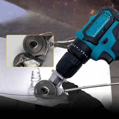 Electric Plate Cutter Attachment for Standard Drills - Safe, Efficient Cutting Tool with Durable Aluminum Alloy-4