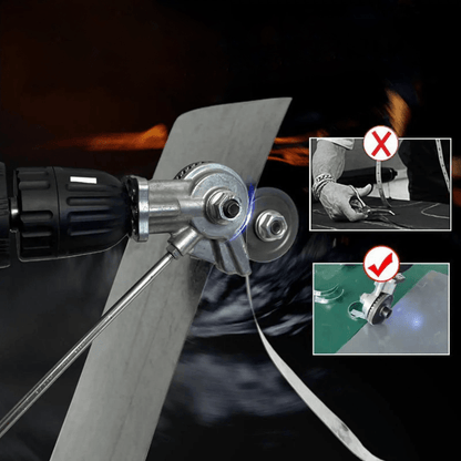 Electric Plate Cutter Attachment for Standard Drills - Safe, Efficient Cutting Tool with Durable Aluminum Alloy-5