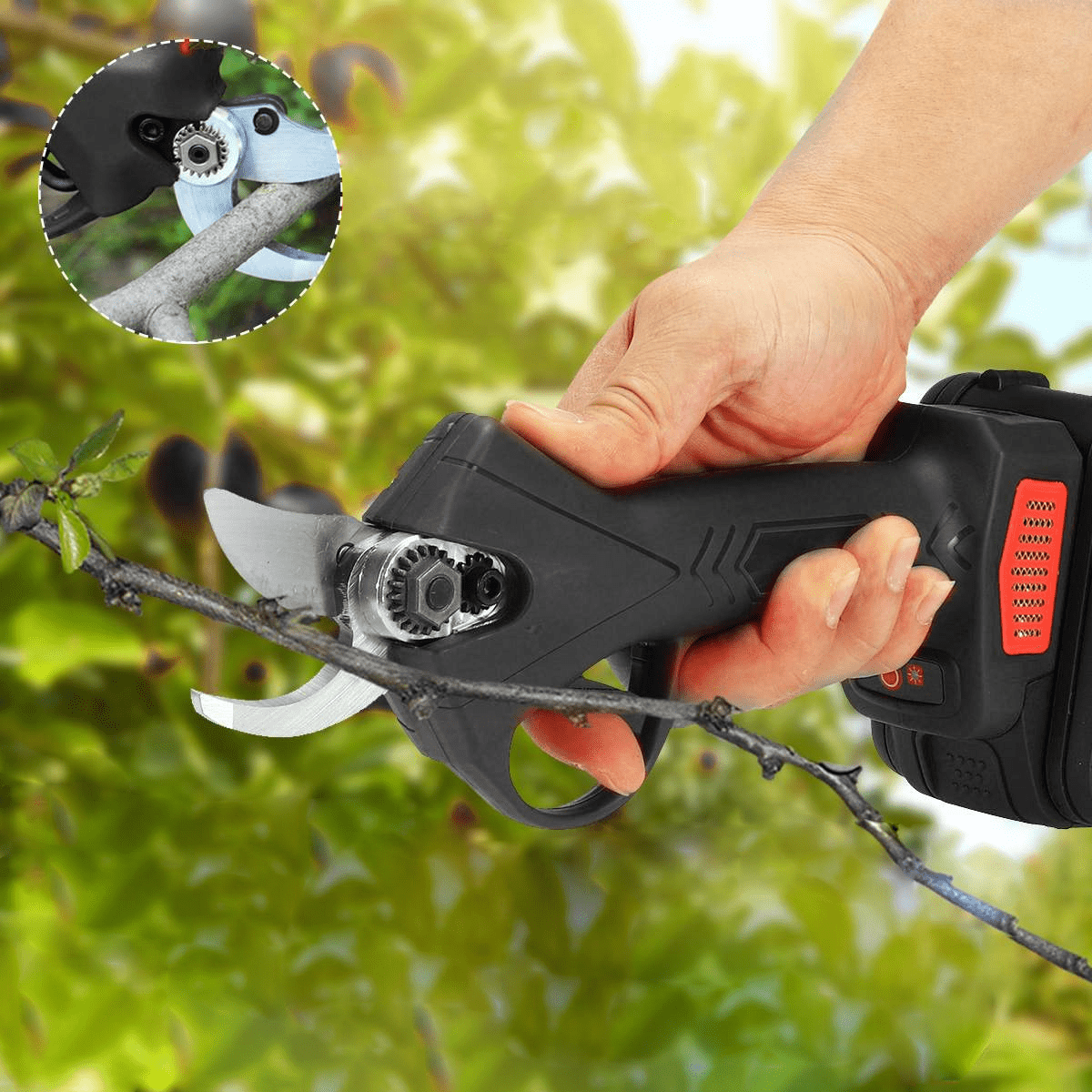 Electric Pruning Shears with Ergonomic Design – Lightweight, Long-lasting Battery, Cuts Branches Up to 3 cm-4