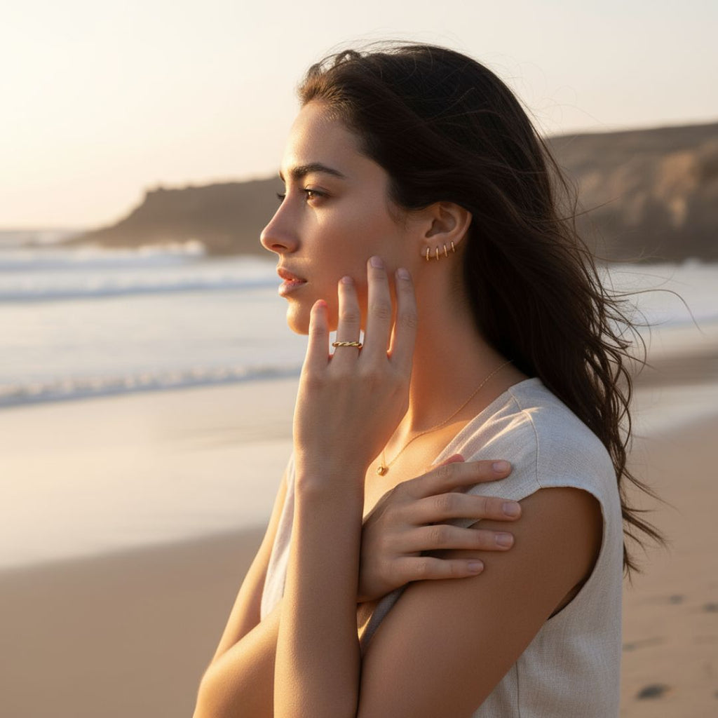 Golden Ocean koord band gouden ring