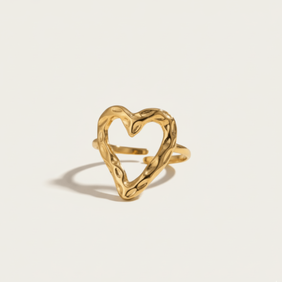 Anillo de corazón Ocean Drift en oro y plata